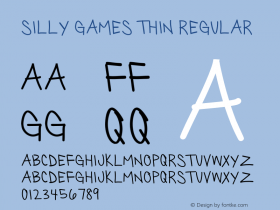 Silly Games Thin Regular Version 1.000;PS 001.001;hotconv 1.0.56 Font Sample