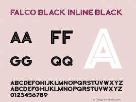 Falco Black Inline Black Version 1.000;PS 001.001;hotconv 1.0.56 Font Sample