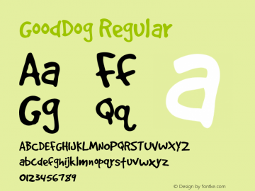 GoodDog Regular Version 1.000 Font Sample