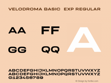Velodroma Basic  Exp Regular Version 1.000;PS 001.000;hotconv 1.0.70;makeotf.lib2.5.58329;com.myfonts.easy.jan-charvat.velodroma.basic-wide.wfkit2.version.4nsW图片样张