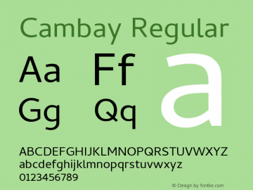 Cambay Regular Version 1.180;PS 001.180;hotconv 1.0.70;makeotf.lib2.5.58329图片样张