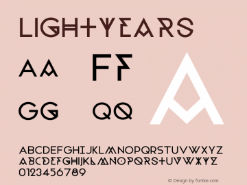 Lightyears ☞ 1.000;com.myfonts.easy.matchandkerosene.lightyears.regular.wfkit2.version.3BSd图片样张
