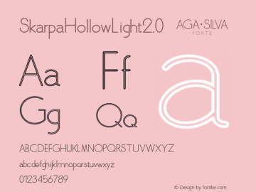 SkarpaHollowLight2.0 ☞ Version 2.00 July 4, 2013;com.myfonts.agasilva.skarpa-2.0.hollow-light.wfkit2.42Bc图片样张