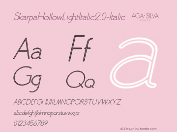 SkarpaHollowLightItalic2.0-Italic ☞ Version 2.00 July 4, 2013;com.myfonts.agasilva.skarpa-2.0.hollow-light-italic.wfkit2.42B2图片样张