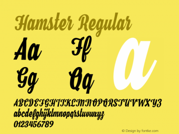 Hamster Regular Version 1.000;PS 001.001;hotconv 1.0.56图片样张