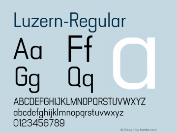 Luzern-Regular ☞ Version 001.001;com.myfonts.easy.absolut-foundry.luzern.regular.wfkit2.version.482B Font Sample