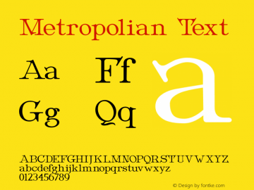Metropolian Text Version 001.000图片样张
