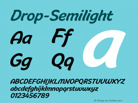 Drop-Semilight ☞ Version 001.000;com.myfonts.hubertjocham.drop.semilight.wfkit2.32jB图片样张