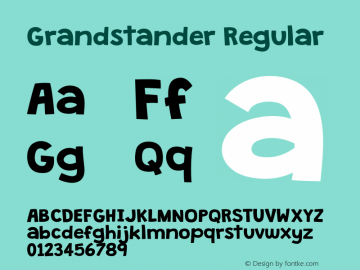 Grandstander Regular Version 1.000 Font Sample