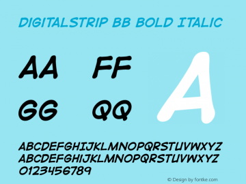 DigitalStrip BB Bold Italic Version 1.000图片样张