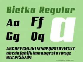 Bietka Regular Version 1.000;com.myfonts.easy.rohh.bietka.italic.wfkit2.version.4mYT图片样张