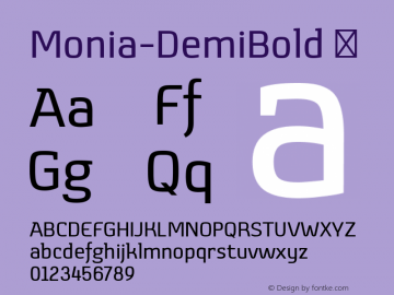 Monia-DemiBold ☞ Version 1.000;PS 003.000;hotconv 1.0.70;makeotf.lib2.5.58329;com.myfonts.easy.johannes-hoffmann.monia.demi-bold.wfkit2.version.4bEm Font Sample