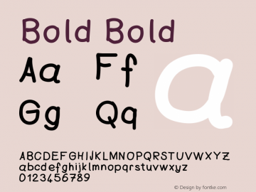 Bold Bold Version 001.000 Font Sample