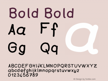 Bold Bold Version 001.000图片样张