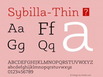 Sybilla-Thin ☞ Version 2.950;com.myfonts.easy.karandash.sybilla.thin.wfkit2.version.4nLX图片样张