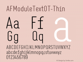 AFModuleTextOT-Thin ☞ 001.000;com.myfonts.easy.fw-acme.af-module-text.thin.wfkit2.version.36d8图片样张