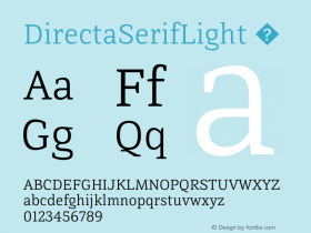 DirectaSerifLight ☞ Version 1.000;com.myfonts.easy.outras.directa-serif.light.wfkit2.version.3Wow图片样张