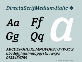 DirectaSerifMedium-Italic ☞ Version 1.000;com.myfonts.easy.outras.directa-serif.medium-italic.wfkit2.version.3Wox Font Sample