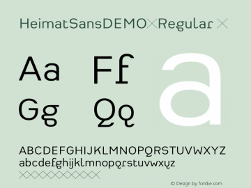 HeimatSansDEMO-Regular ☞ Version 001.000;com.myfonts.easy.atlas-font-foundry.heimat-sans.demo.wfkit2.version.3yCE Font Sample