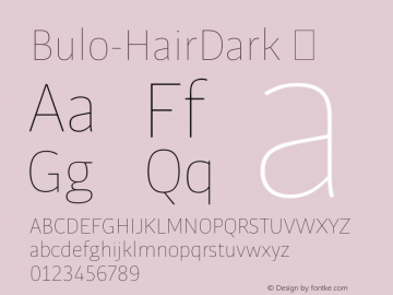 Bulo-HairDark ☞ Version 1.000;com.myfonts.easy.tipografies.bulo.hair-dark.wfkit2.version.47Tm Font Sample