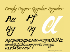 Candy Sugar Regular Regular Version 1.00 April 6, 2015, initial release Font Sample