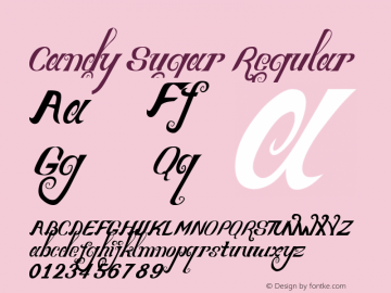 Candy Sugar Regular Version 1.00 April 6, 2015, initial release Font Sample