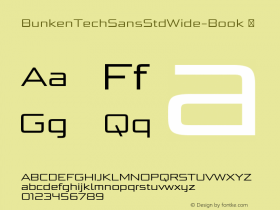 BunkenTechSansStdWide-Book ☞ Version 1.36;com.myfonts.easy.buntype.bunken-tech-sans-wide.std-book.wfkit2.version.4nKm Font Sample