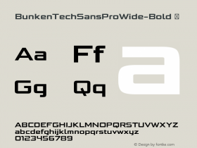 BunkenTechSansProWide-Bold ☞ Version 1.33;com.myfonts.easy.buntype.bunken-tech-sans-wide.pro-bold.wfkit2.version.4nK8 Font Sample