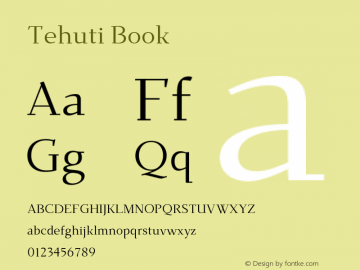 Tehuti Book Version 1.0 Font Sample