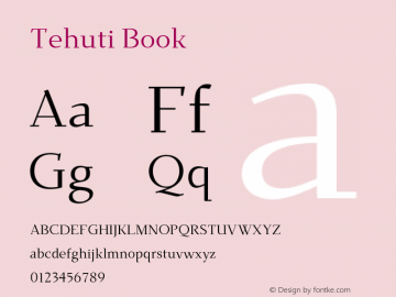 Tehuti Book Version 1.0 Font Sample