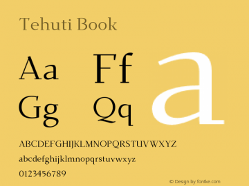 Tehuti Book Version 1.0 Font Sample