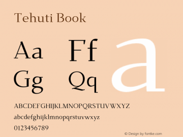 Tehuti Book Version 1.0 Font Sample