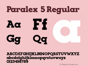 Paralex  5 Regular Version 1.000;com.myfonts.easy.tipo-pepel.paralex.heavy.wfkit2.version.3QML图片样张