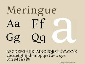 Meringue ☞ Version 001.000;com.myfonts.easy.artlebedev.meringue.regular.wfkit2.version.3mwa图片样张