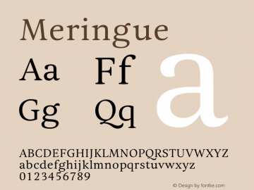 Meringue ☞ Version 001.000;com.myfonts.easy.artlebedev.meringue.regular.wfkit2.version.3mwa图片样张