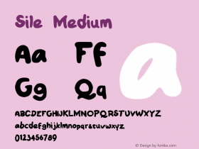 Sile Medium Version 001.000 Font Sample