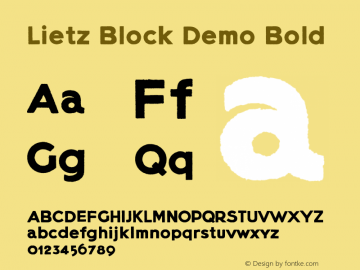 Lietz Block Demo Bold Version 1.000 2008 initial release图片样张