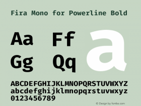 Fira Mono for Powerline Bold Version 3.111;PS 003.111;hotconv 1.0.70;makeotf.lib2.5.58329图片样张