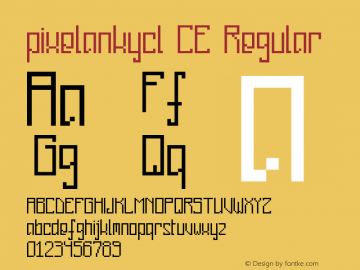 pixelankycl CE Regular 1.00 Font Sample