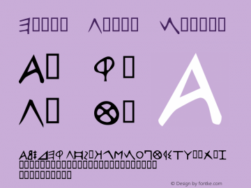 Early Greek Normal Macromedia Fontographer 4.1 1/22/99 Font Sample