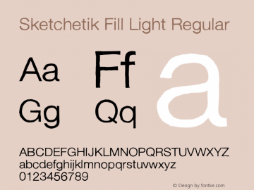 Sketchetik Fill Light Regular 1.000图片样张