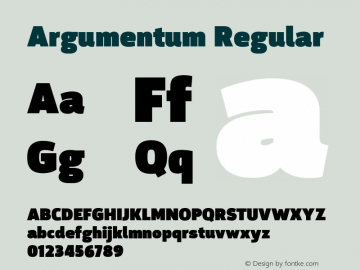 Argumentum Regular Version 2.000;com.myfonts.kostic.argumentum.ultra.wfkit2.4627图片样张