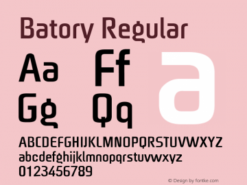 Batory Regular Fontographer 4.7 06­04­23 FG4M­0000001524;com.myfonts.easy.t4typography.batory.narrow.wfkit2.version.2zSQ Font Sample