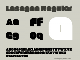 Lasagna Regular Version 1.000;com.myfonts.easy.re-type.lasagna.black.wfkit2.version.351x Font Sample