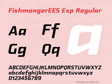 FishmongerEES Exp Regular Version 1.001;com.myfonts.easy.suitcase.fishmonger.ees-italic.wfkit2.version.2ZQi Font Sample