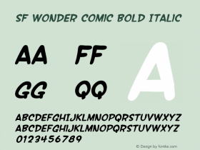 SF Wonder Comic Bold Italic ver 1.0; 2000. Freeware.图片样张