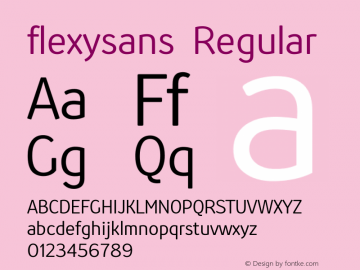 flexysans Regular Version 1.000 Font Sample