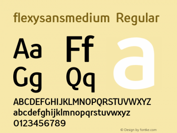 flexysansmedium Regular 1.000 Font Sample