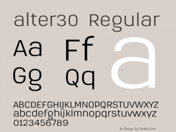 alter30 Regular 001.001图片样张