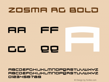 Zosma Rg Bold Version 2.000 Font Sample